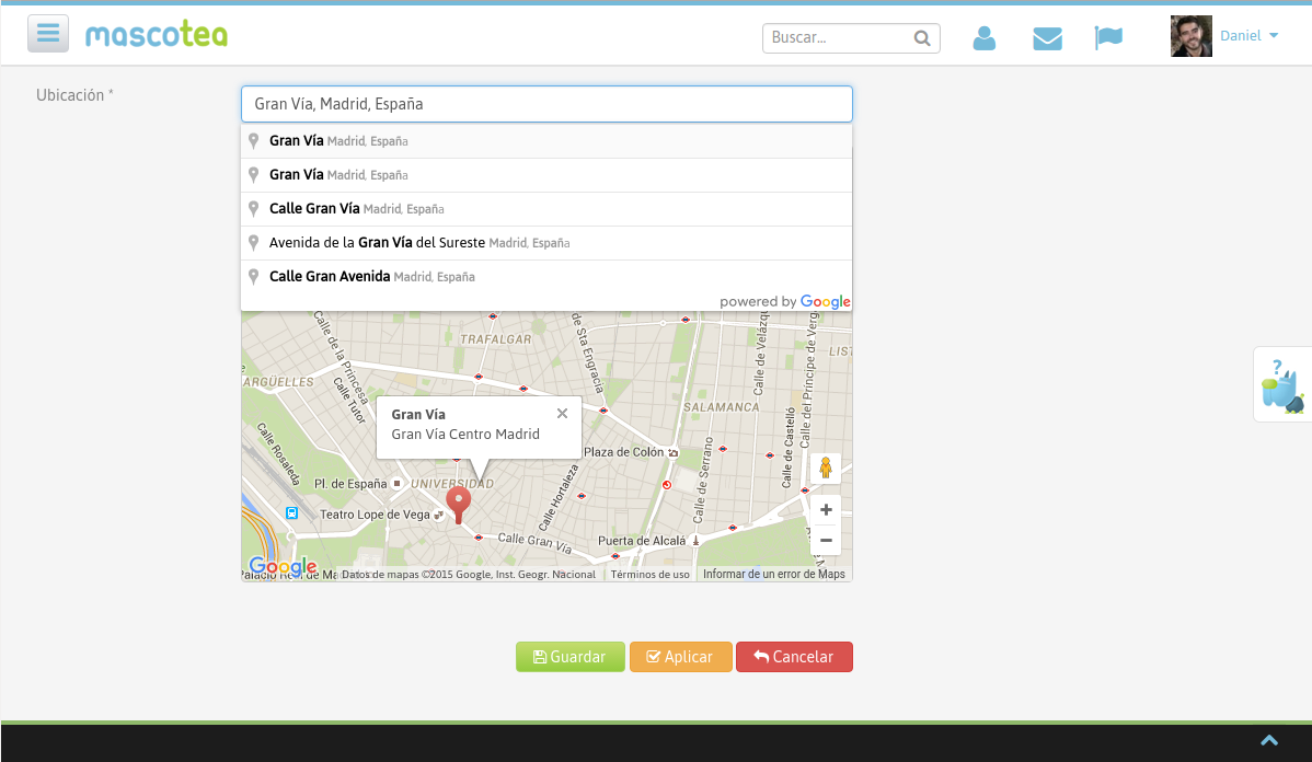 Places en todos los campos